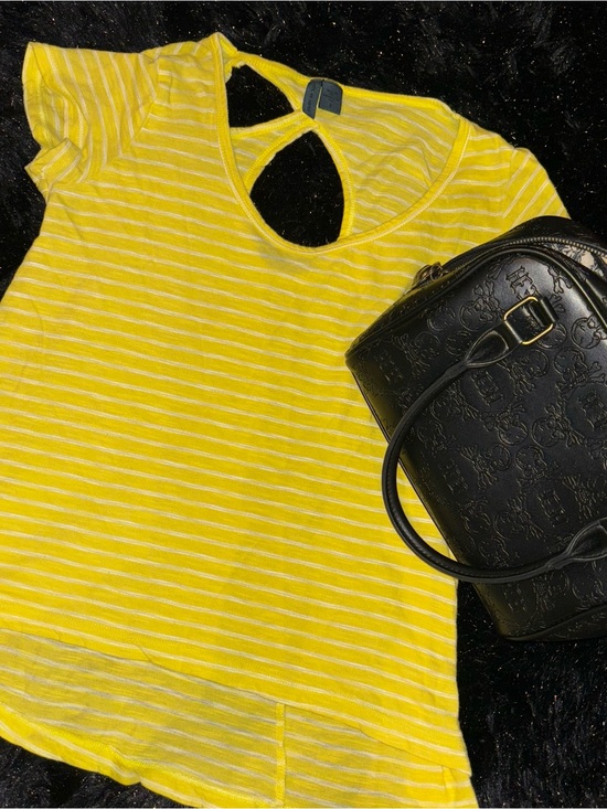 Anthropologie Tops - Jennifer’s Body Yellow and White Striped Top Anthropolgie
